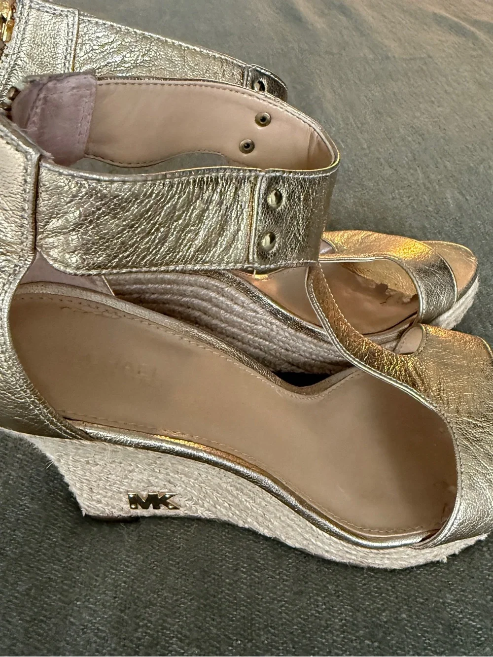Michael Kors Metallic Gold  Wedge Sandals